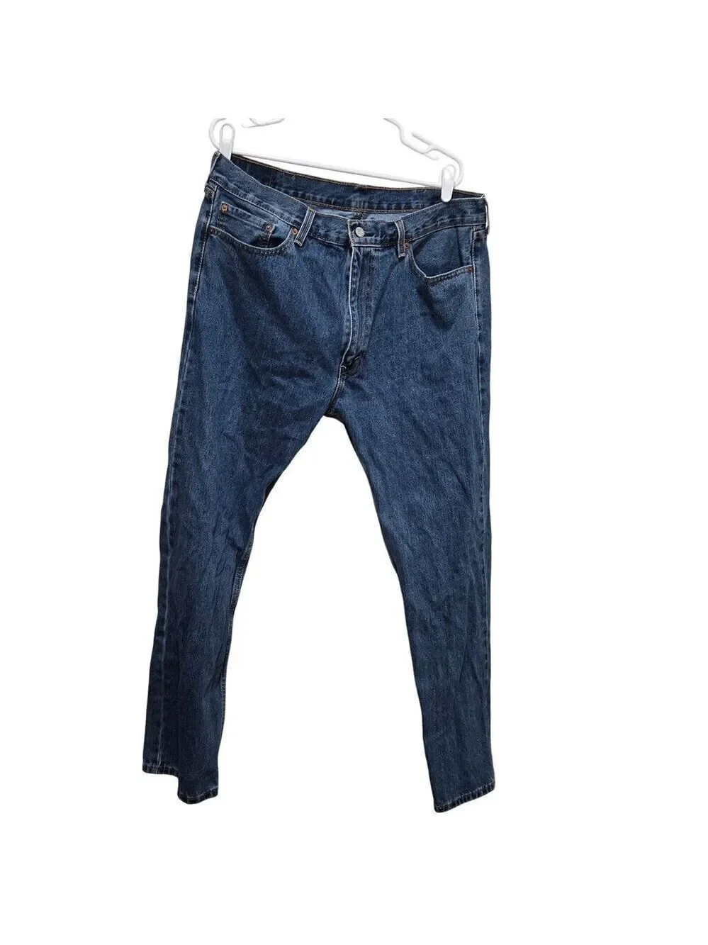 Levi's 505 Regular Fit Straight Leg Jeans 40x32 Medium Wash Blue Cotton